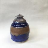 Blue and Rose lidded pot