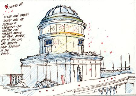 Ladybirds invade the cupola