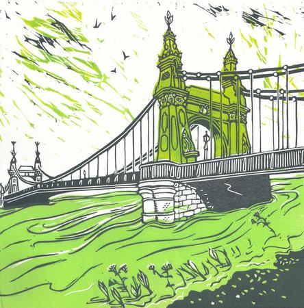 flood tide Hammersmith Bridge