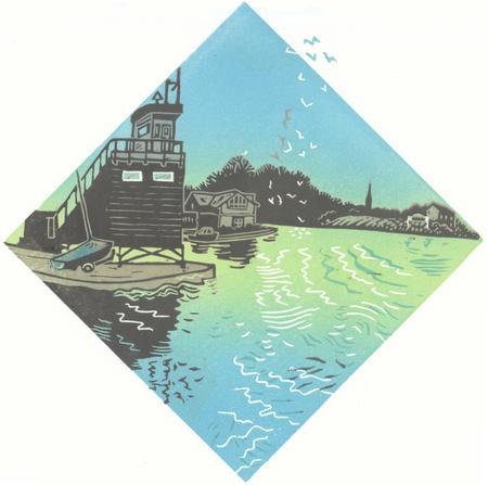 St Pauls Molesey from Hampton Sailing Club