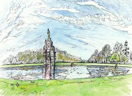 By the Diana Fountain BUSHY PARK