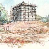 Kew Observatory Back with scaffolding