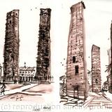 two brush sketches PAVIA