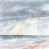 Sunlight over Dumpton Bay