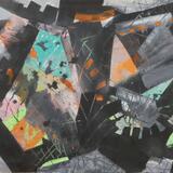 SCRATCHED ORANGE BLACK 