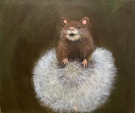 Mouse on a dandilion 