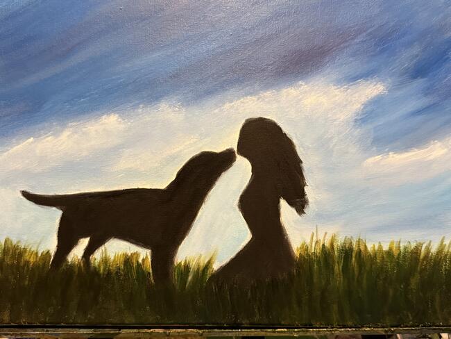 Dog and girl 