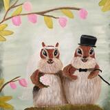 Chipmunks getting married. 