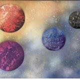 4 colourful planets 