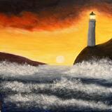 Lighthouse at sunset 