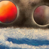 2 planets and a big wave 