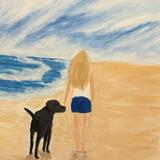 Walking on the beach 