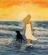 Walking in the sea 