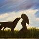 Dog and girl 