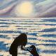 Dog and girl in the…