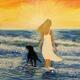 Walking in the sea 