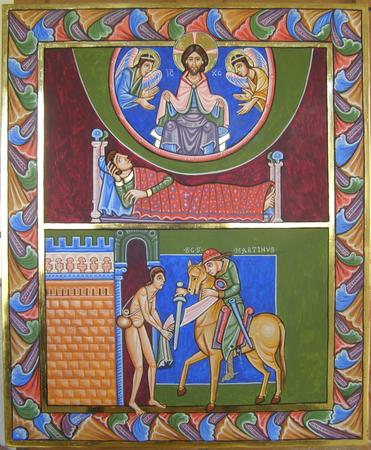 Romanesque Icon of St Martin and the Beggar