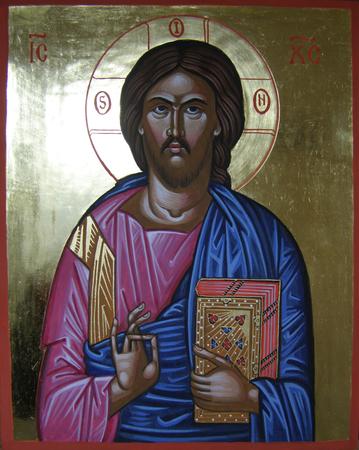 Byzantine Christ Pantocrator Icon 