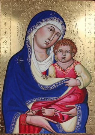Trecento Sienese style Madonna and Child
