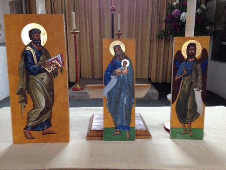 Iconostasis Group work on the altar at St Peter's 