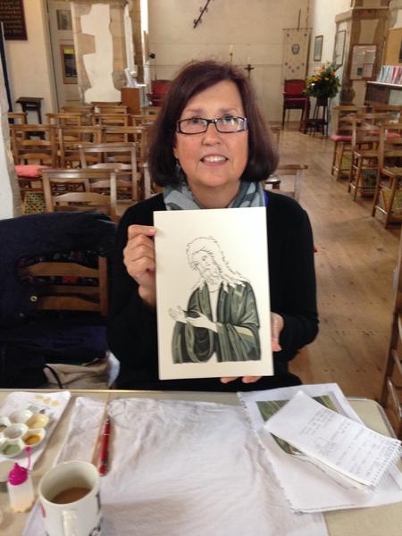 Chris with her St John Icon