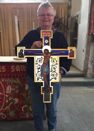 Alex Second Year Iconostasis Student With Completed Italo Byzantine Cross