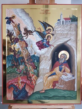 The Ladder of Divine Ascent (St John Climacus) by second year Iconostasis student Br Michael Brossard OSB