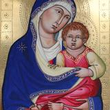 Trecento Sienese style Madonna and Child