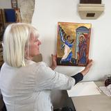 Jackie of the Iconostasis Group with her Annunciation Icon