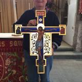 Alex Second Year Iconostasis Student With Completed Italo Byzantine Cross