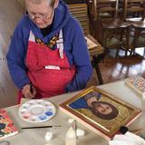 Joan First Year Iconostasis Student With Her First Completed Icon