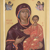 Mother of God Hodegitria by Elaine Spencer second year Iconostasis programme student