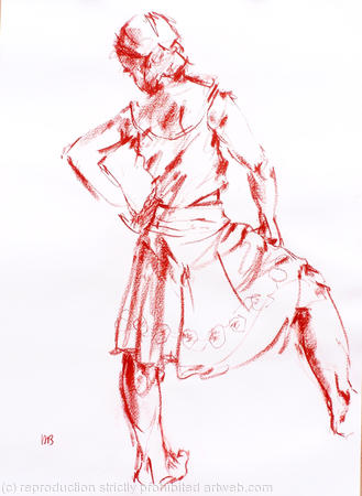 Stepping Out A2 size original drawing