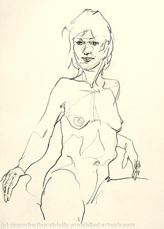 Sitting Pretty A2 size original drawing No.28