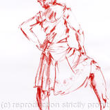 Stepping Out A2 size original drawing