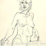 Sitting Pretty A2 size original drawing No.28