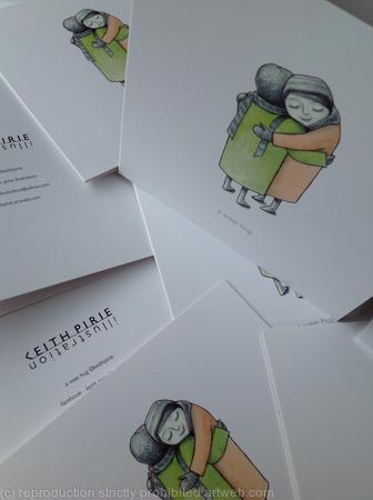 10 x a wee hug greetings cards (colour).