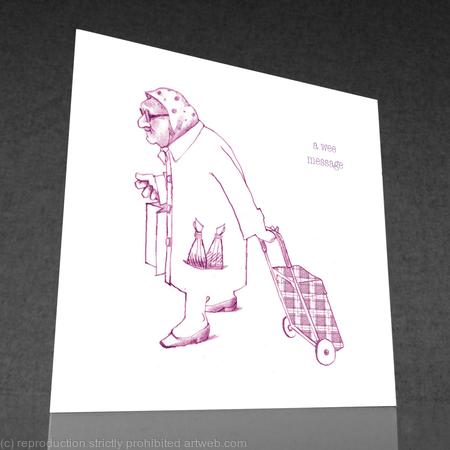 1 x a wee message greetings card