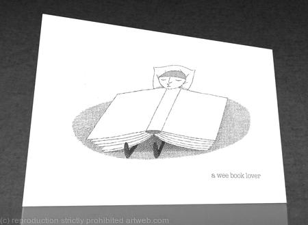 1 x a wee book lover greetings card 
