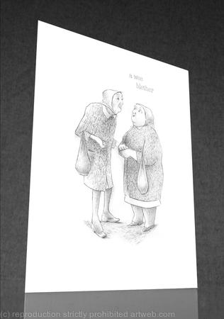 1 x a wee blether greetings card.