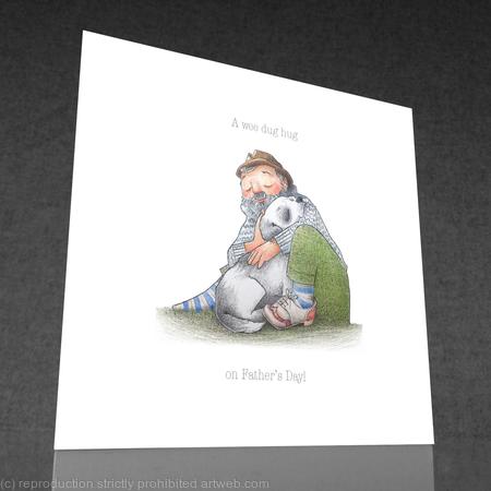 1 x A wee dug hug on Father's Day.