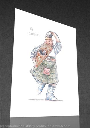 1 x Ya dancer! greetings card