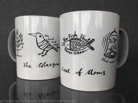 1 x Glasgow Coat of Arms mug (large)