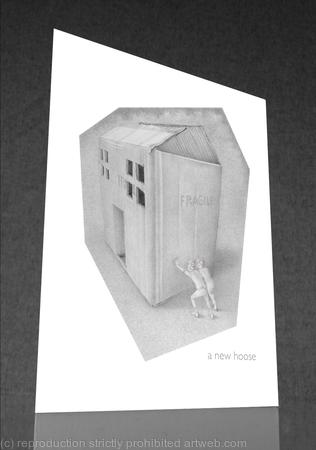 1 x a new hoose greetings card