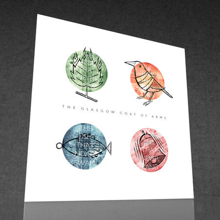 1 x Glasgow Coat of Arms greetings card (colour) 