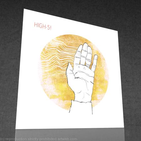 1 x High-5! greetings card.