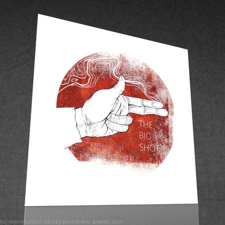 1 x THE BIG SHOT greetings card. 