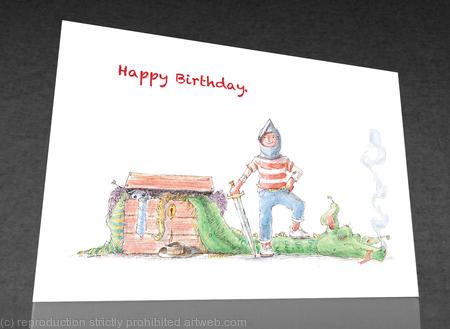 1 x Knight greetings card