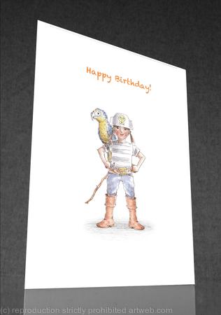 1 x The tomahawk kid - Part 1 greetings card.