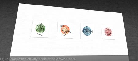 1 x Glasgow Coat of Arms mounted  print (landscape).